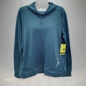 Stelar Blue Xersion Long Sleeve Thumb-Hole Pull-Over Pocketed Workout Jacket NWT